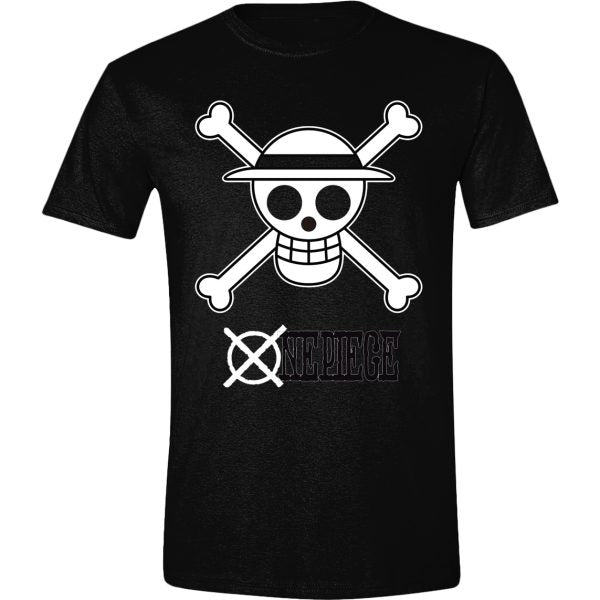 One Piece - Strohhut Piraten Logo B&W - T-Shirt- Unisex - Herren