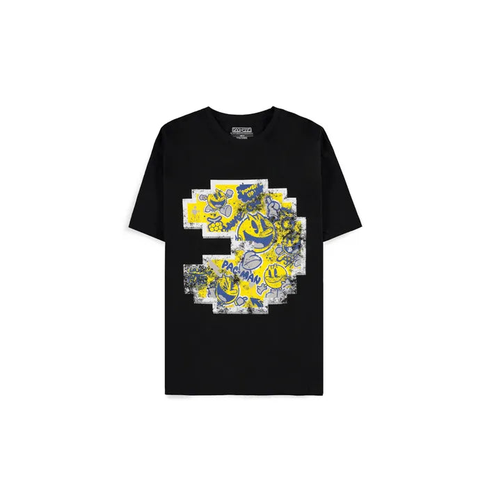 Pac-Man - Pixel Art - Kurzarm-T-Shirt - Unisex - Herren - Difuzed