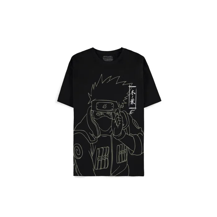 Naruto - Kakashi Line Art - Kurzarm-T-Shirt - Unisex - Herren - Difuzed